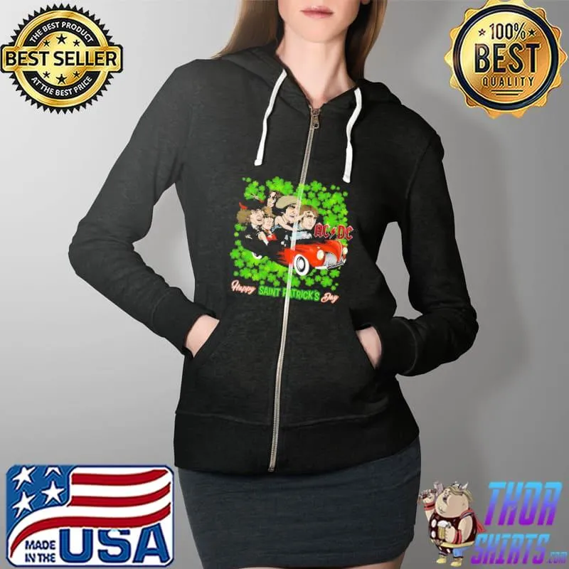 ACDC Happy Saint St.Patrick's Day Shirt Full Zip Hooded