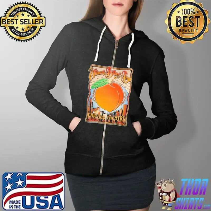 Allman Brothers Band Peach Chicago Theater Shirt Full Zip Hooded