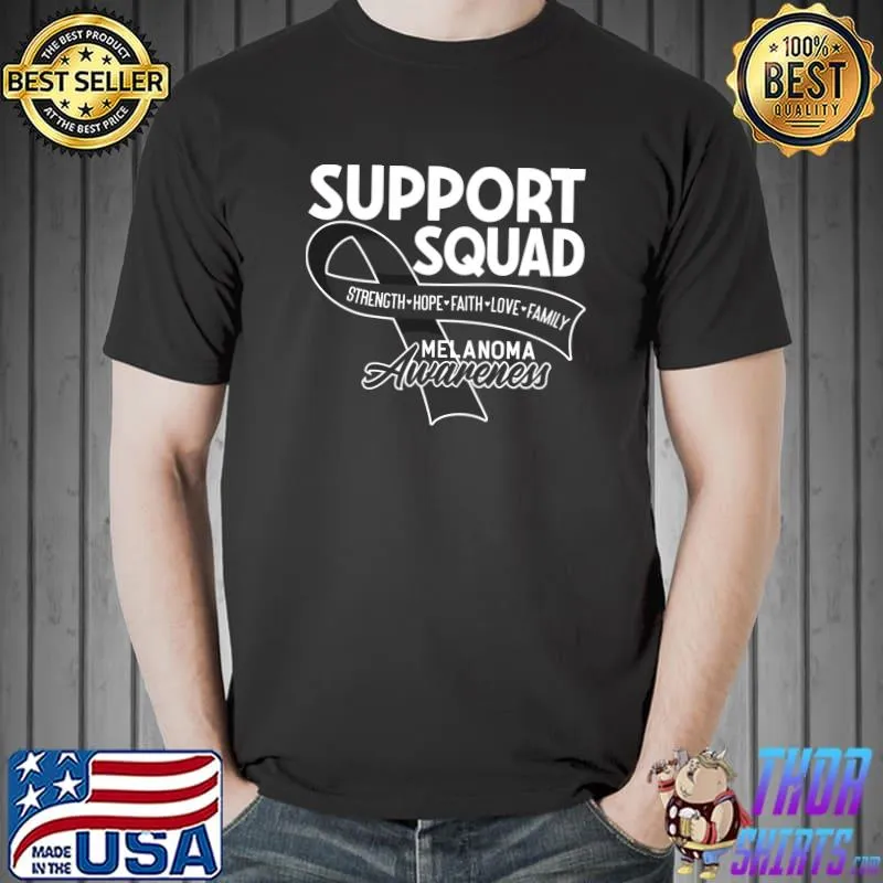 Awareness I Support Squad I Skin Cancer Melanocytes Melanoma T-Shirt Unisex