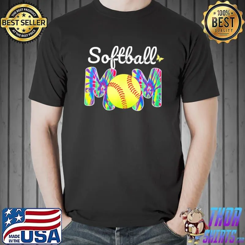 Baseball Mom Love Tie Dye Softball Mom Mothers Day 2022 T-Shirt