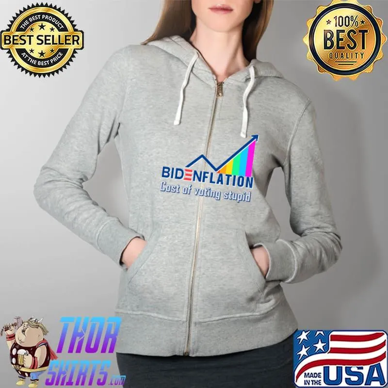 Bidenflation cost of voting stupid inflation graph Classic T-Shirt Full Zip Hooded