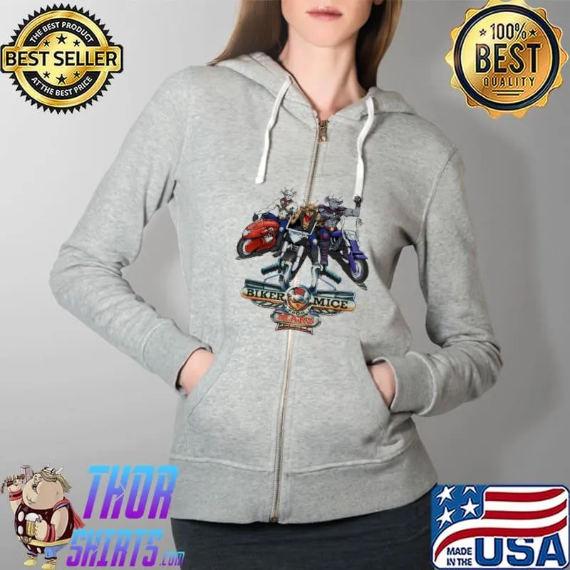 Biker Mice From Mars Wall Art Rats Shirt Full Zip Hooded