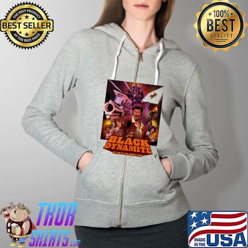 Black Dynamite Get Him To The Sunset Strip Shirt Full Zip Hooded