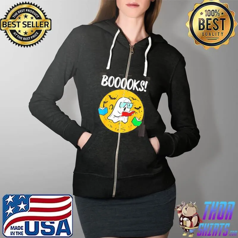 Books reading ghost halloween Full Zip Hooded