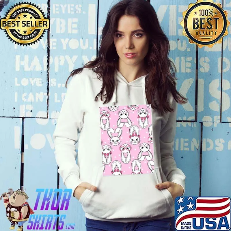 Bunny easter vertical stripes Hoodie