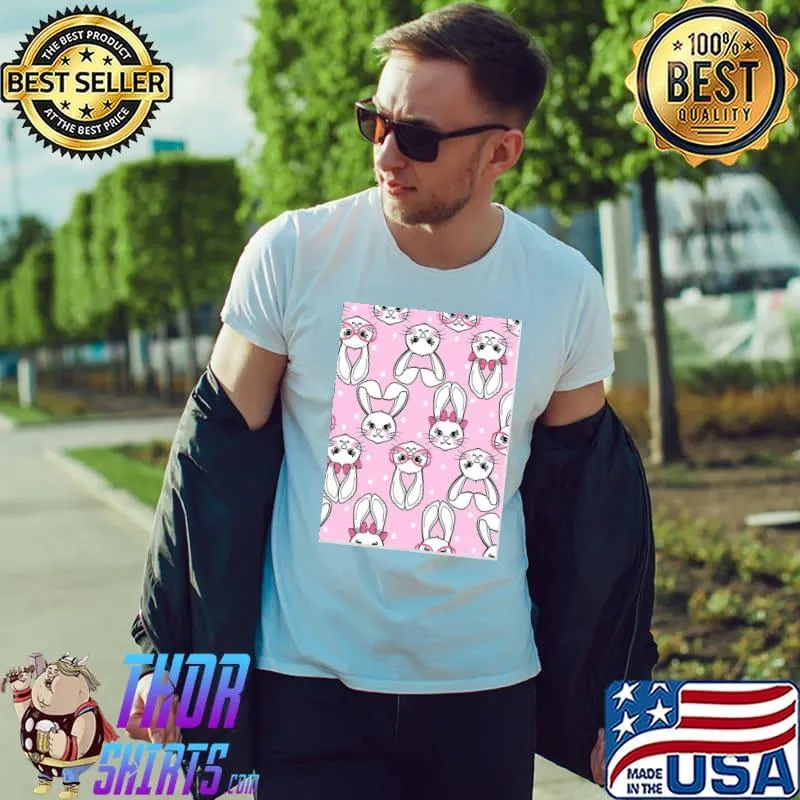 Bunny easter vertical stripes shirt