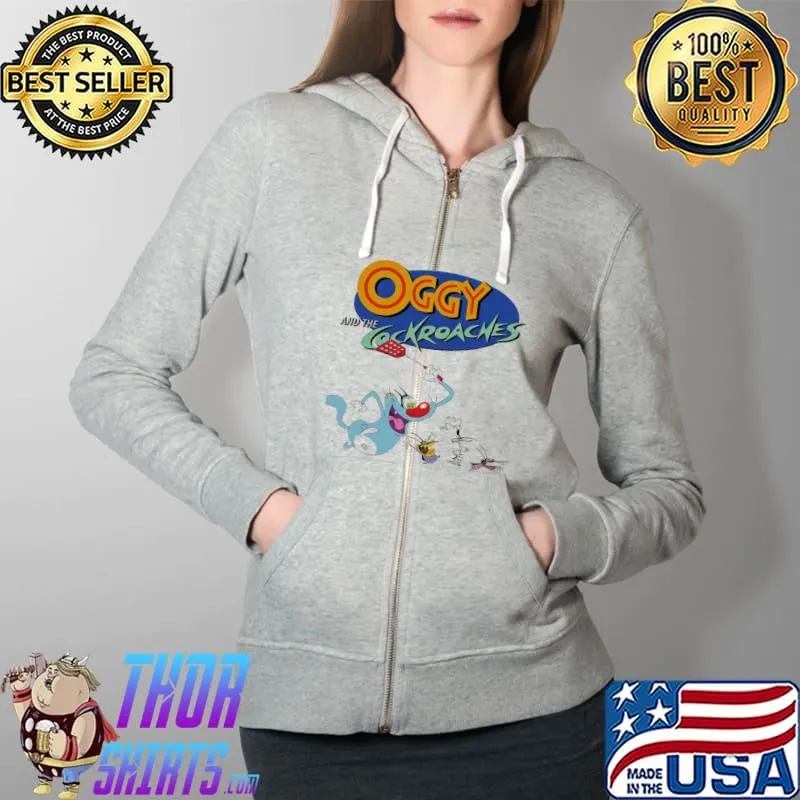 Cartoon oggy and the cockroaches Full Zip Hooded