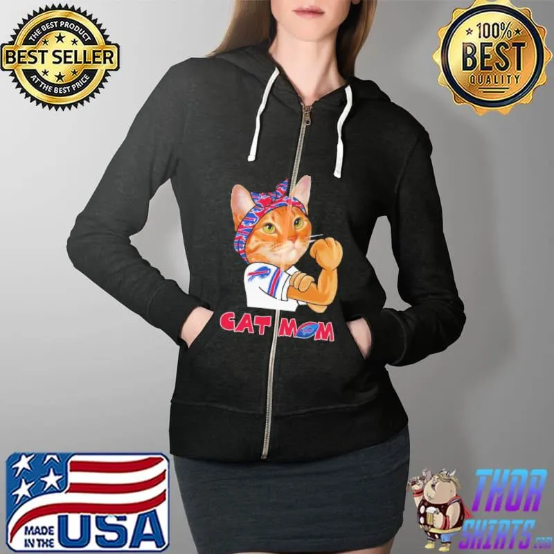 Cat Mom Buffalo Niagara Shirt Full Zip Hooded