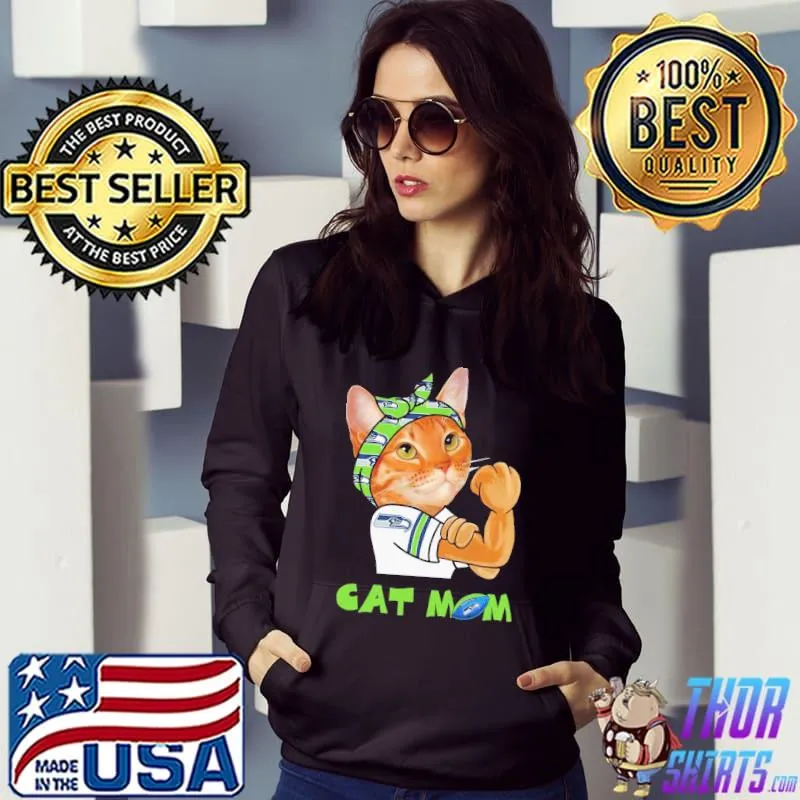 Cat Mom Seattle Seahawks Shirt Hoodie