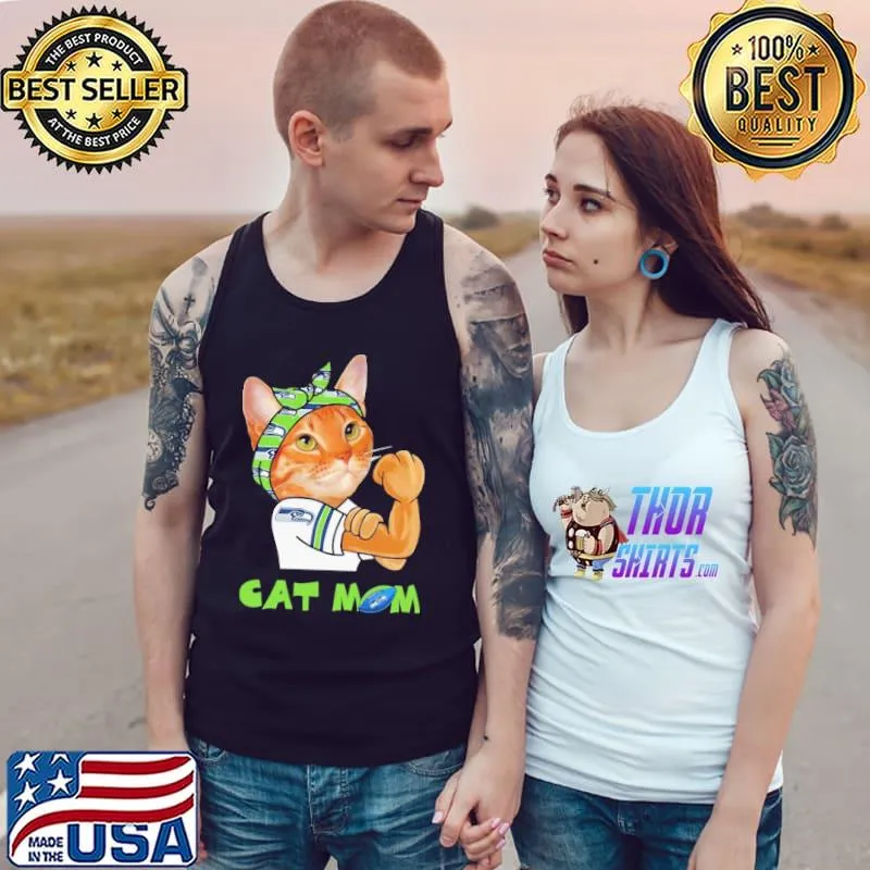 Cat Mom Seattle Seahawks Shirt Tank Top