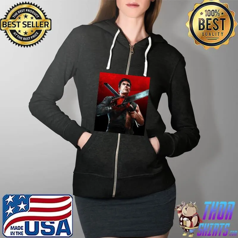 Chainman evil dead the game graphic Full Zip Hooded