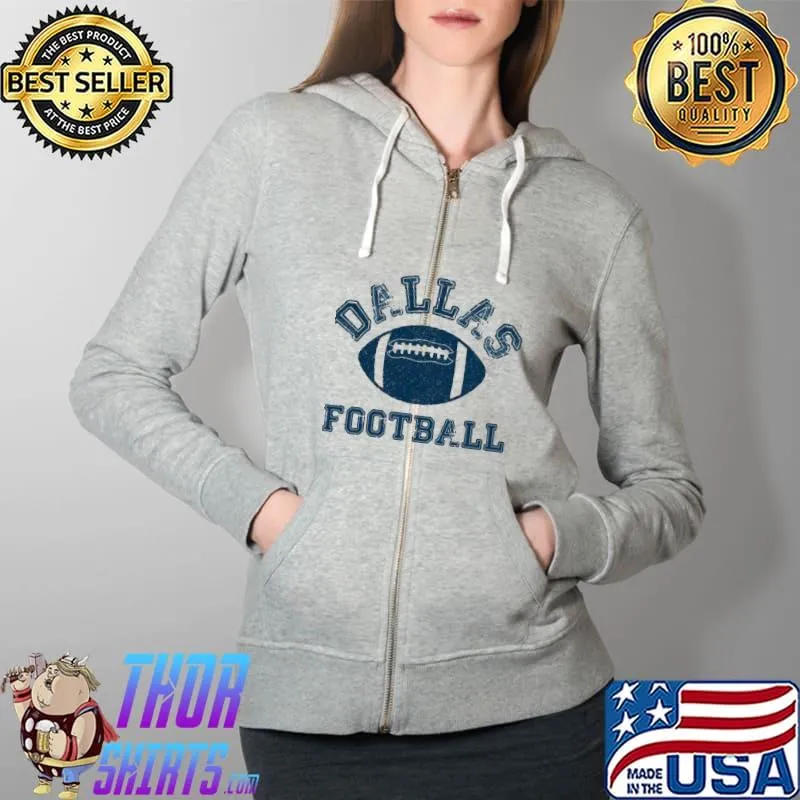 Classic style Dallas Cowboys Football Full Zip Hooded