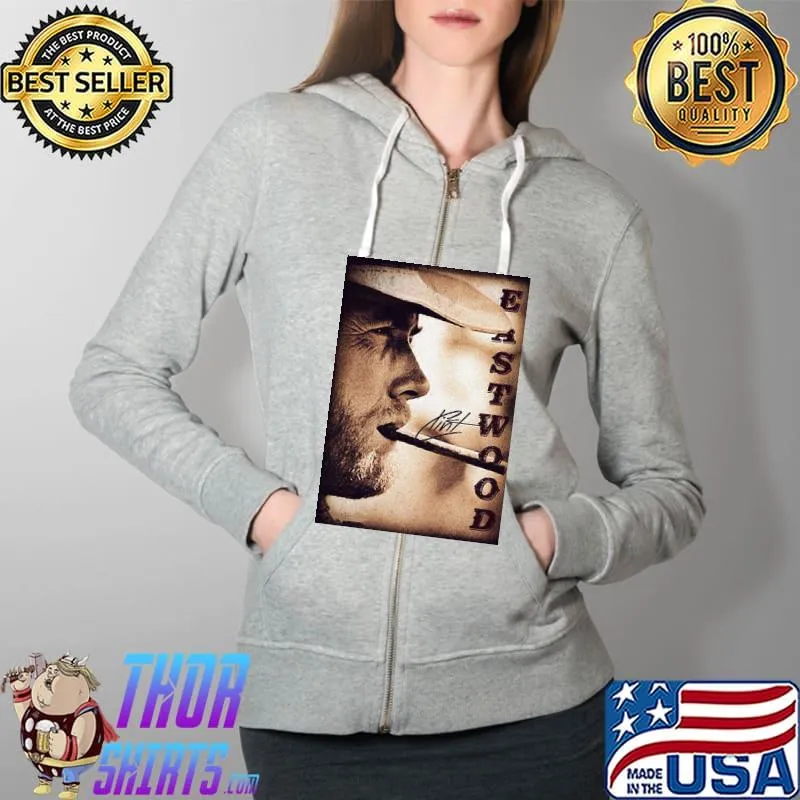 Clint eastwood signature smoking vintage Full Zip Hooded