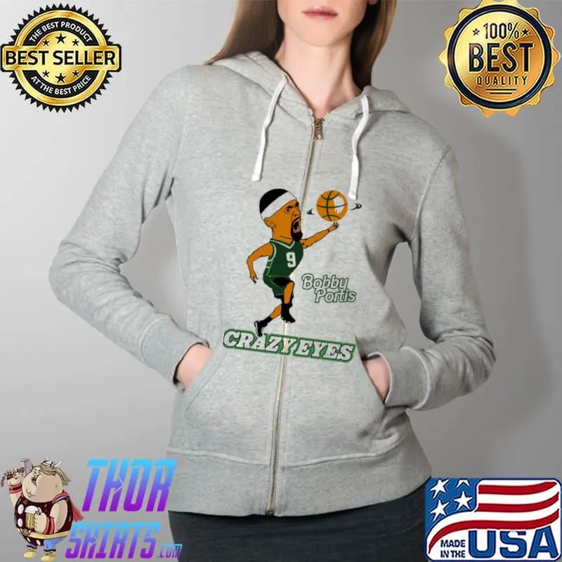Crazy eyes bobby portis milwaukee bucks design Full Zip Hooded