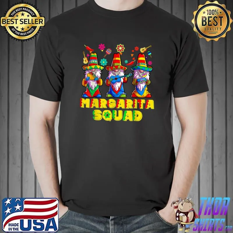 Cute Gnomes Squad Cinco De Mayo Mexican Party Fiesta Funny T-Shirt