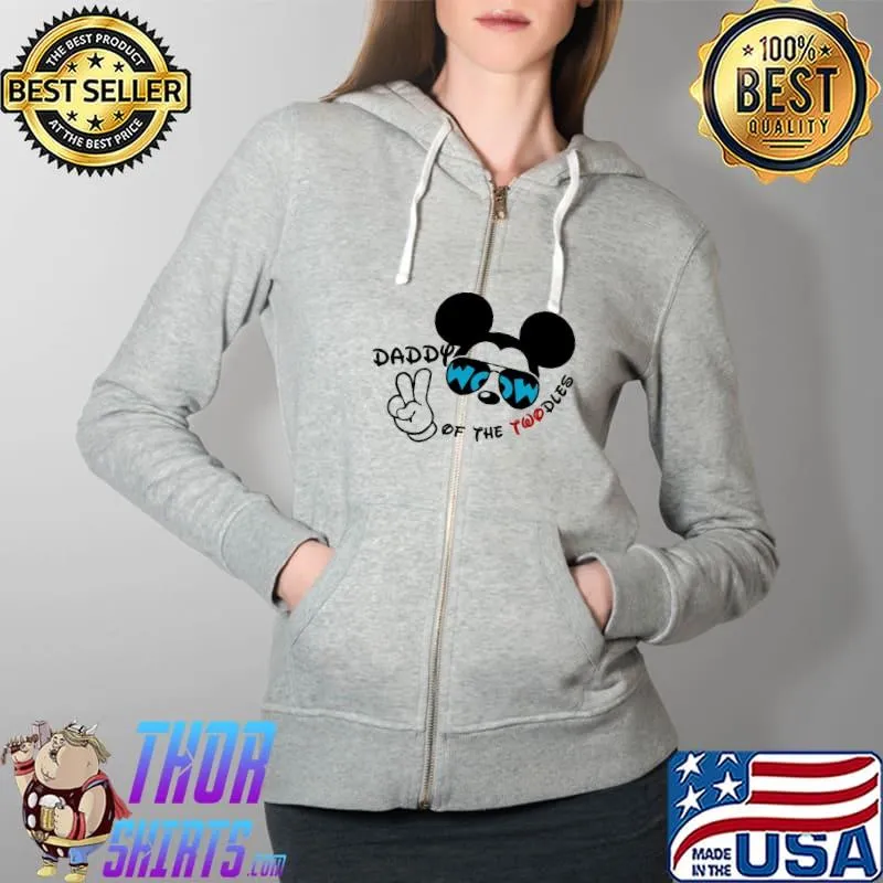 Daddy Of The Twodles Mickey Shirt Full Zip Hooded