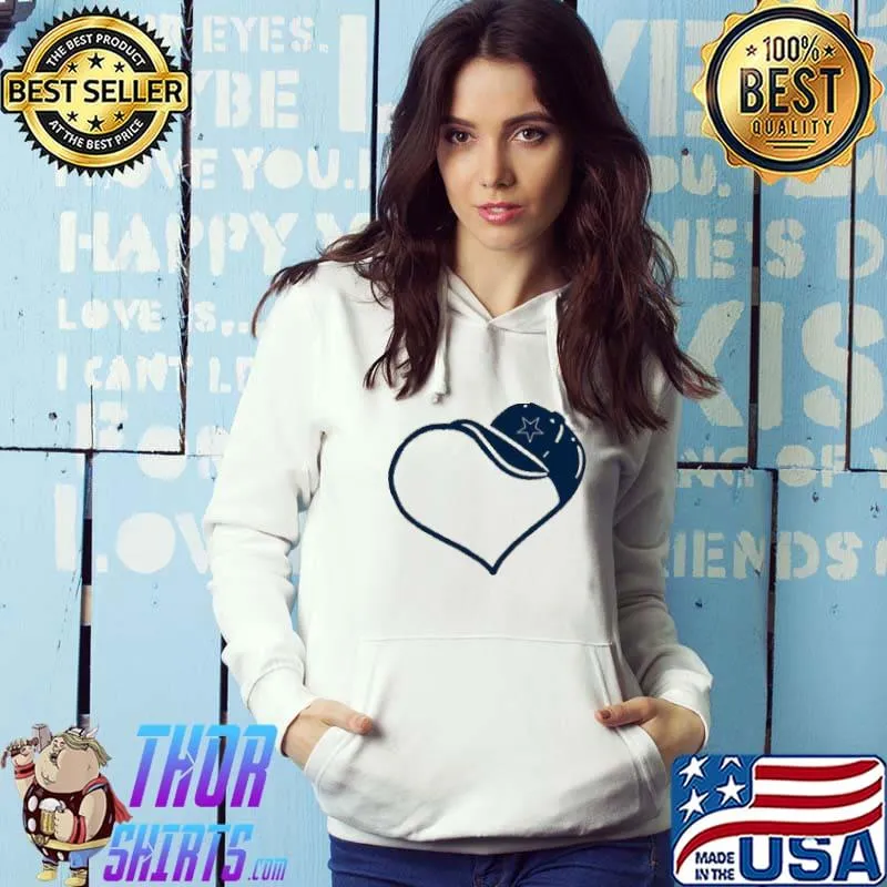 Dallas Cowboys Heart Cap Shirt Hoodie