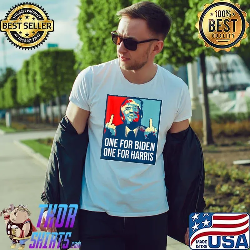 Donald Trump middle finger Biden Harris America republican shirt