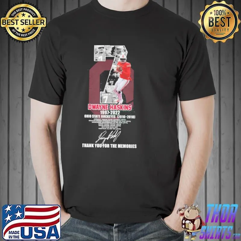 Dwayne Haskins 1977 2022 Thank You For The Memories Shirt