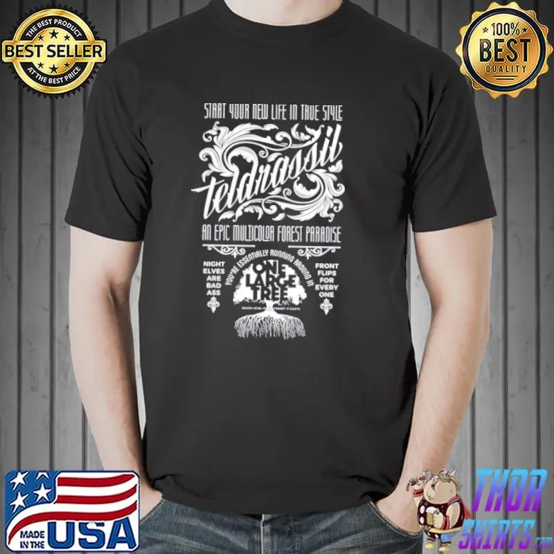 Elves of the night starting zone travel game shirt