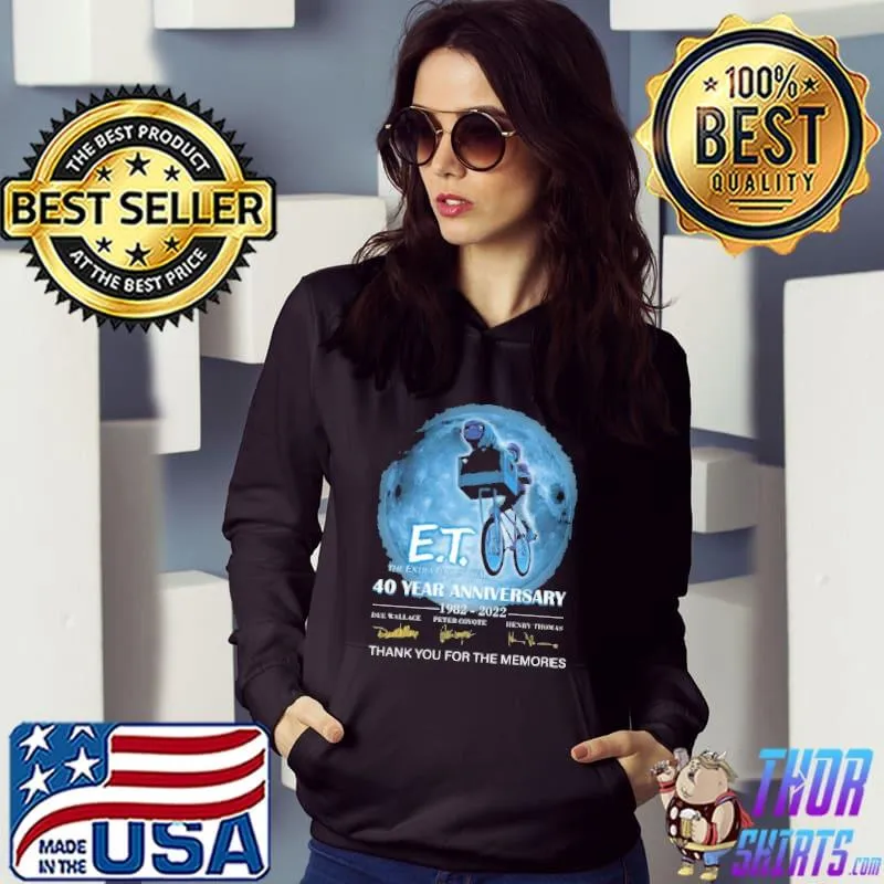 ET 40 Year Anniversary 1982 2022 Thank You For The MEmories Shirt Hoodie
