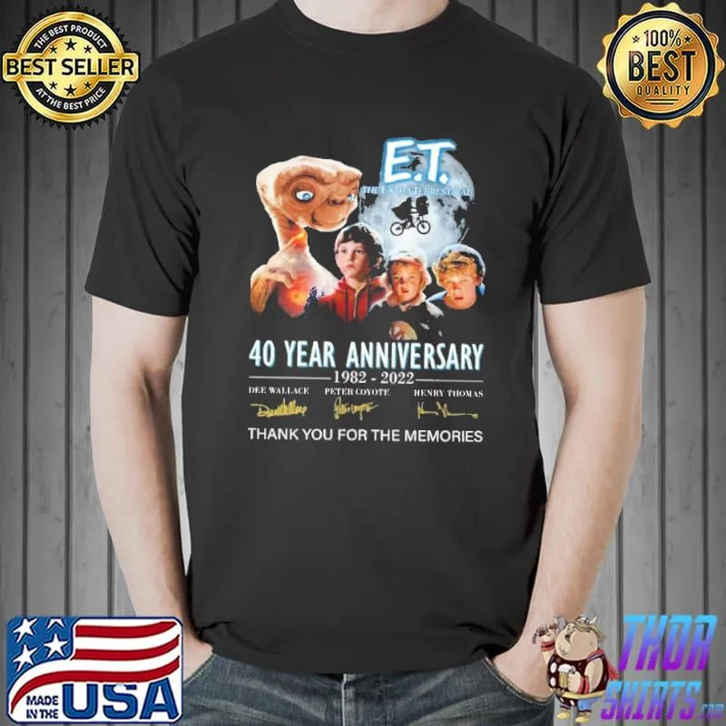 ET The Extra Terrestrial 40 Year Annivarsary 1982 2022 Shirt