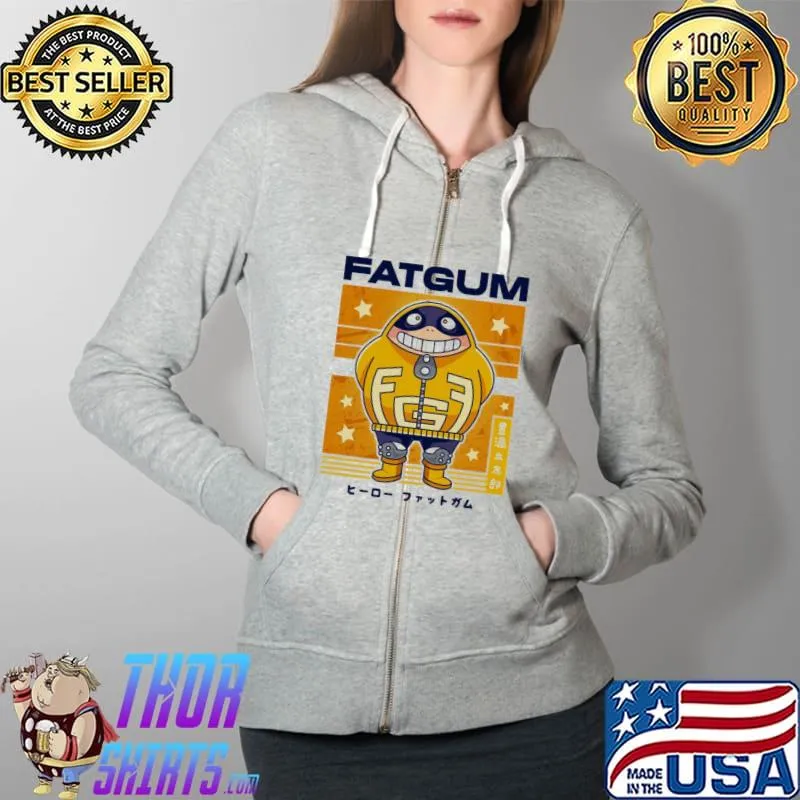 Fatgum my hero academia anime Full Zip Hooded