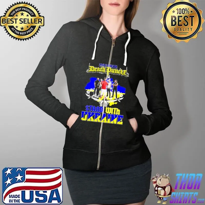 Five Finger Death Punch Stand With Ukraine Shirt Full Zip Hooded