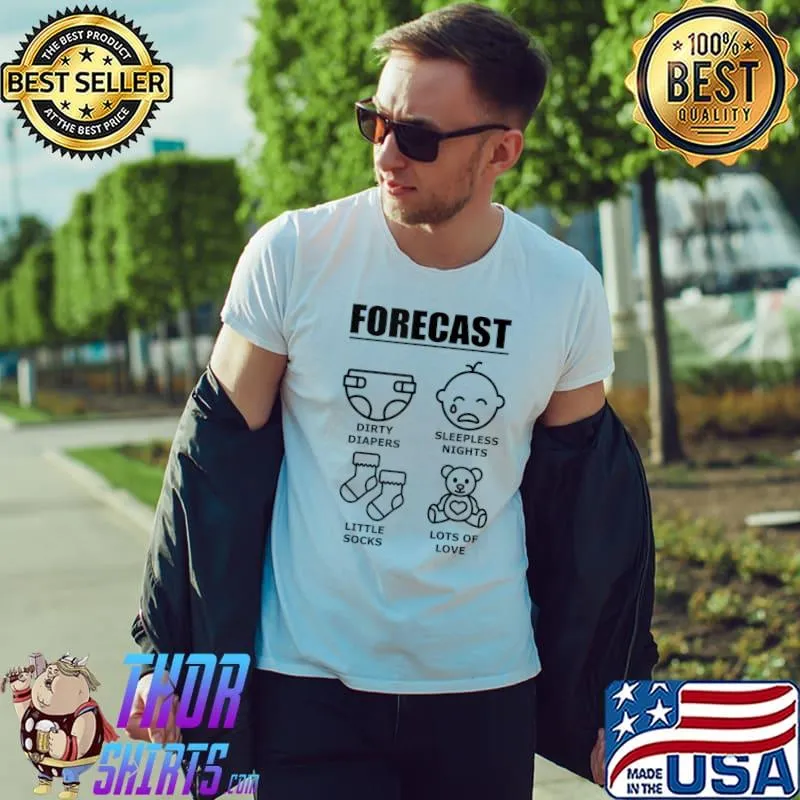 Forecast for New Mom & New Dad Expecting Baby T-shirt
