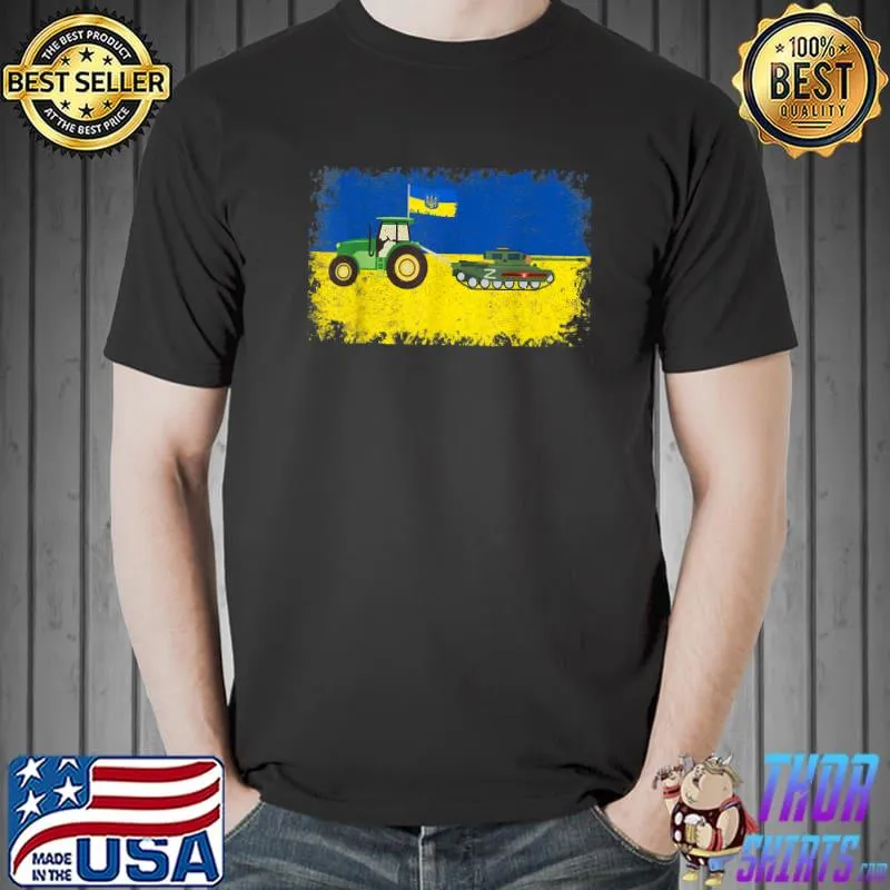 Funny Ukrainian Farmer Steals Tank Ukraine T-Shirt Unisex