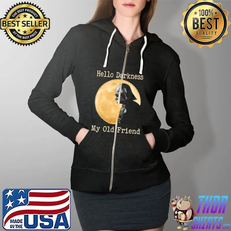 Hello Darkness My Old Friend Stormtrooper Moon Shirt Full Zip Hooded