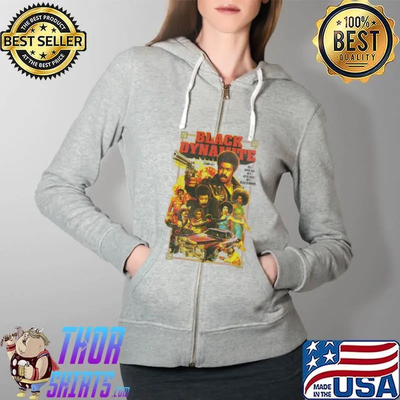 He's Black Dynamite Car Vintage Shirt Full Zip Hooded