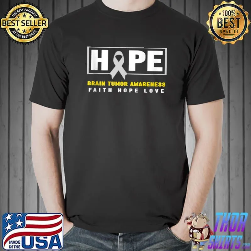 Hope Brain Tumor Awareness Shirt - Brain Tumor Awareness T-shirt