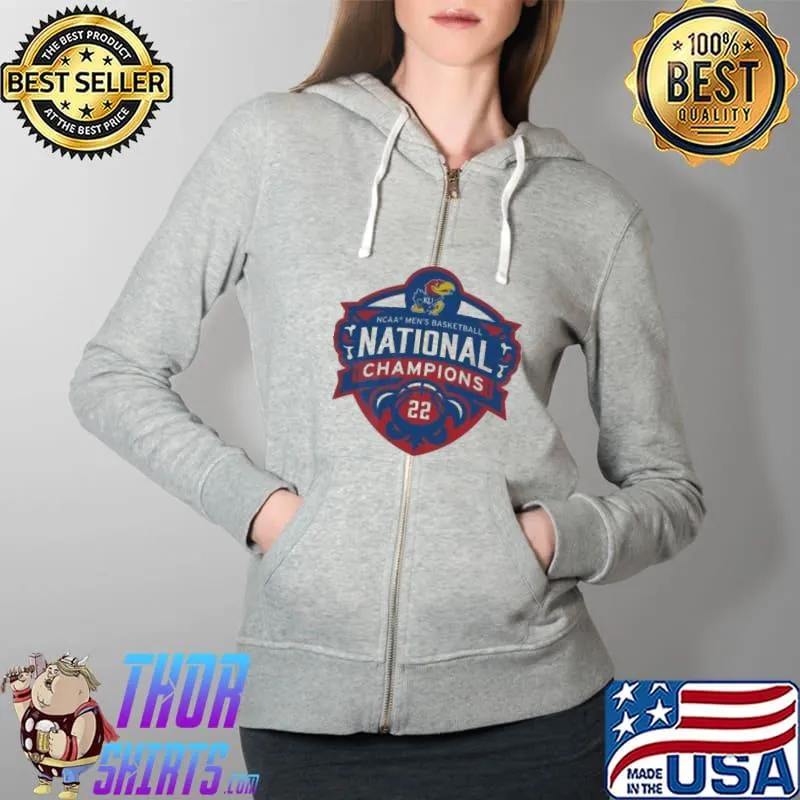 Hot Kansas Jayhawks NCAA Men’s Basketball National Champions 2022 Full Zip Hooded