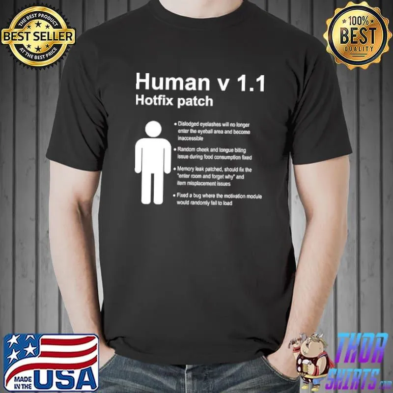 Human v 1.1 hotfix patch Unisex