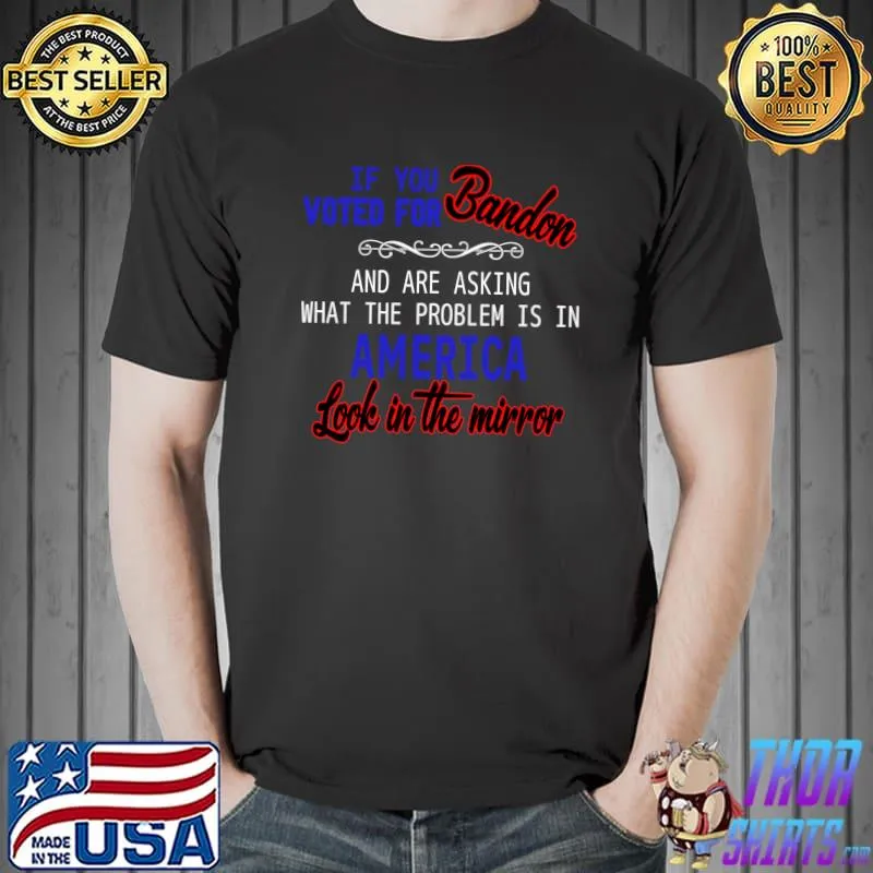 If You Voted For Biden And Are Asking What The Problem Is In America look to the mirror Classic T-S Unisex