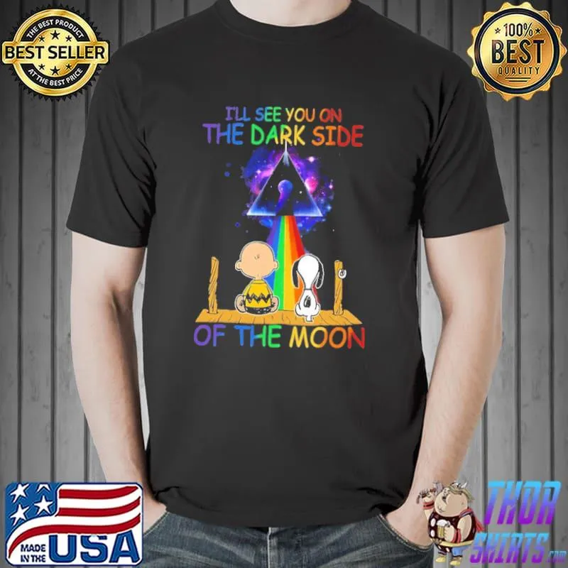 I'll See You On The Side Of The Moon Snoopy And Charlie LGBT Shirt