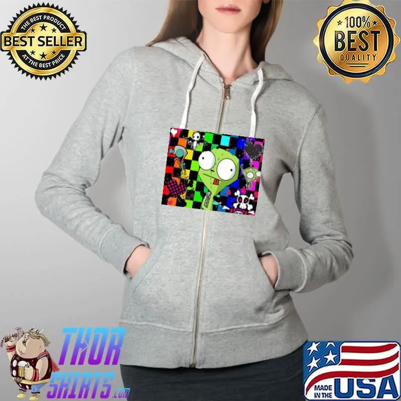 InVader zim scenecore emo myspace cyber edit Full Zip Hooded
