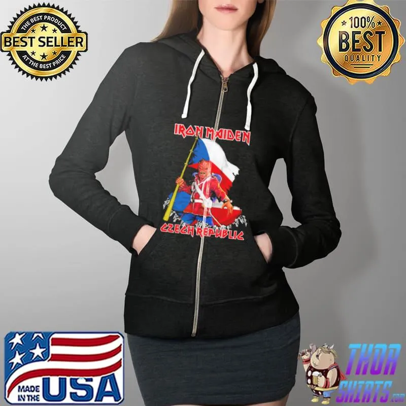 IRon Maiden Czech Republic Flag Shirt Full Zip Hooded