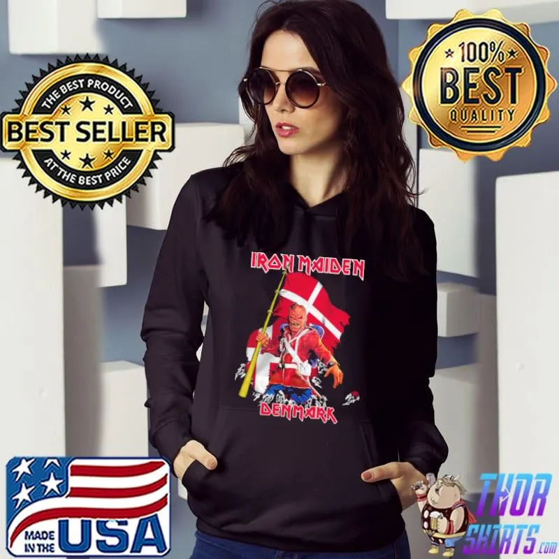 IRon Maiden Denmark Flag Shirt Hoodie