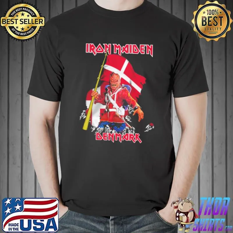 IRon Maiden Denmark Flag Shirt