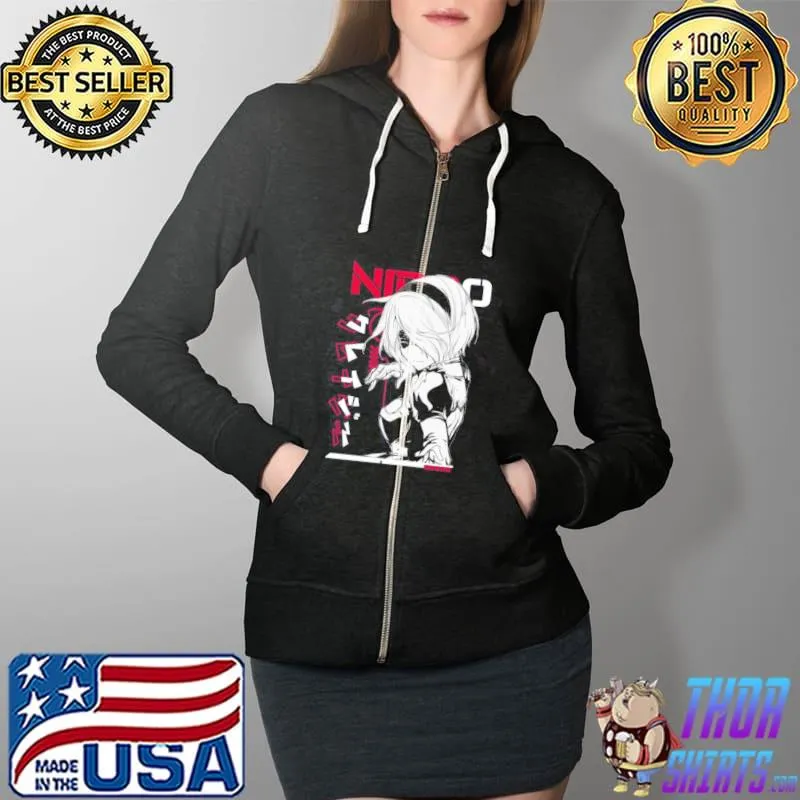 Japan style 2b nier automata Full Zip Hooded