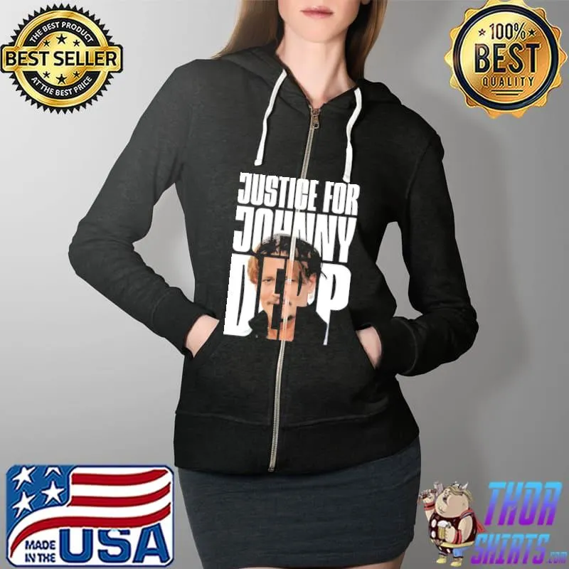 Justice for johnny depp fuck amber heard Full Zip Hooded