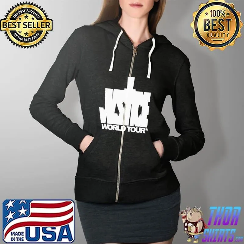 Justice world tour hailey Bieber justin Bieber graphic Full Zip Hooded