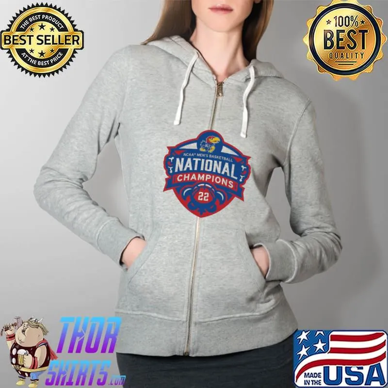 Kansas Jayhawks 2022 National Champions Vinyl Shirt Full Zip Hooded