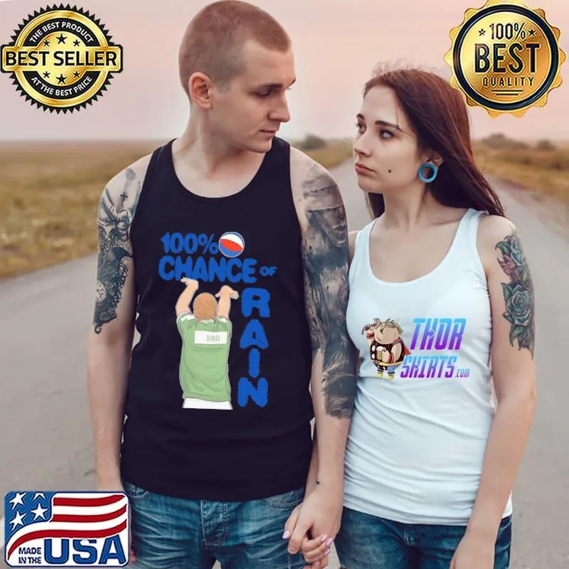 Larry bird one hundred percent chance of rain Tank Top