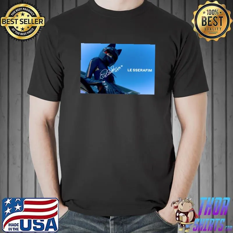 LE SSERAFIM Signed Miyawaki Sakura Black Petrol Concept T-Shirt