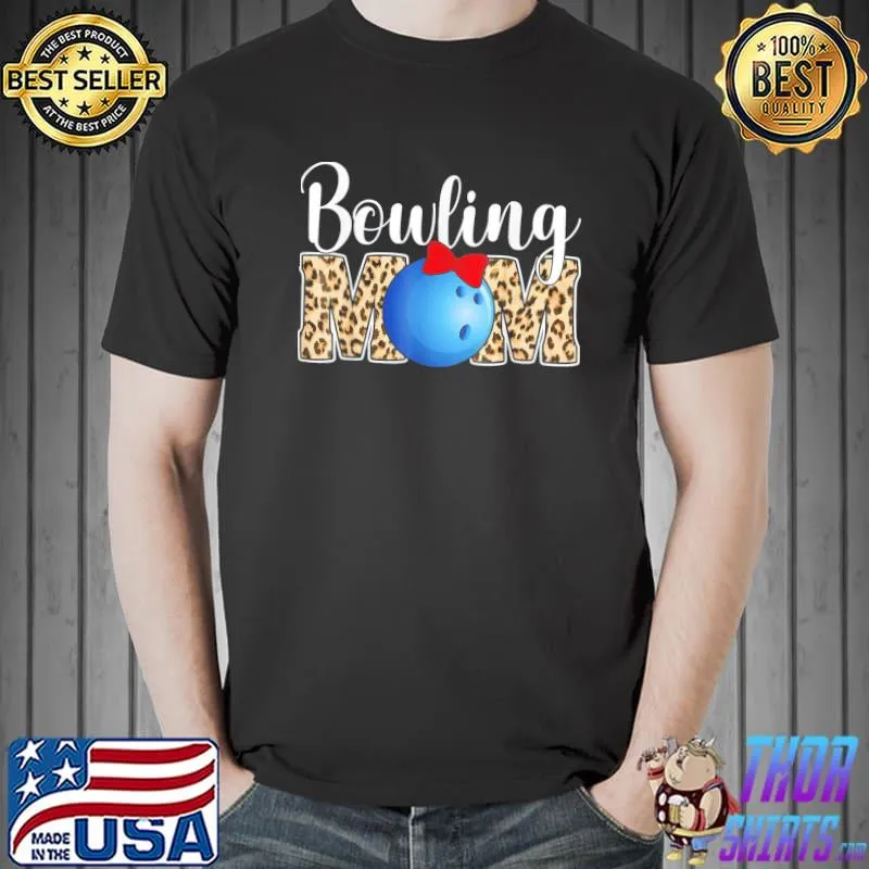 Leopard bowling mom mama sport lover mother's day shirt