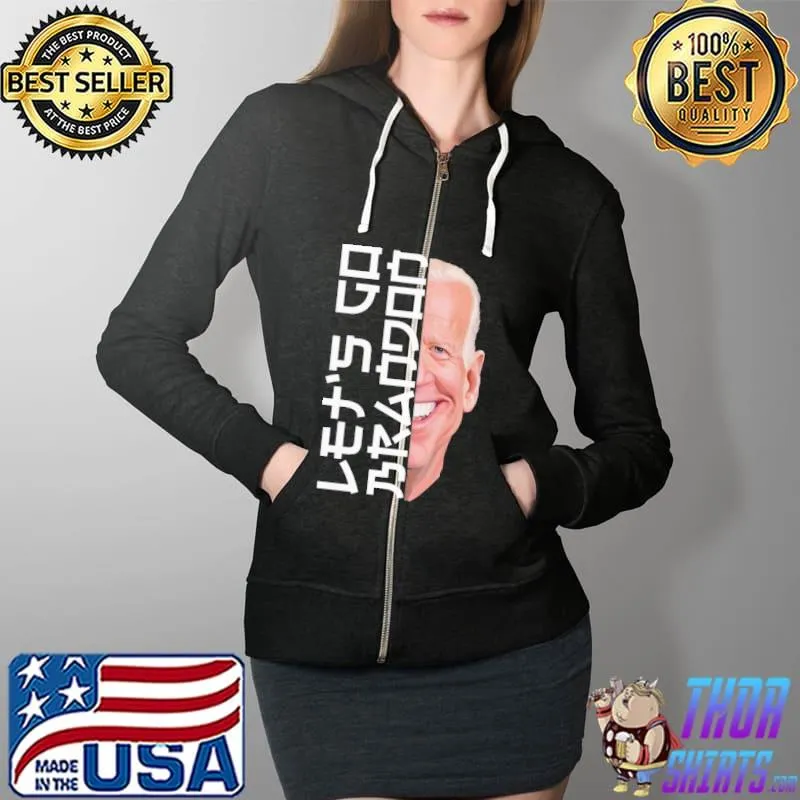 Let's Go Brandon Japanese Shirt Full Zip Hooded