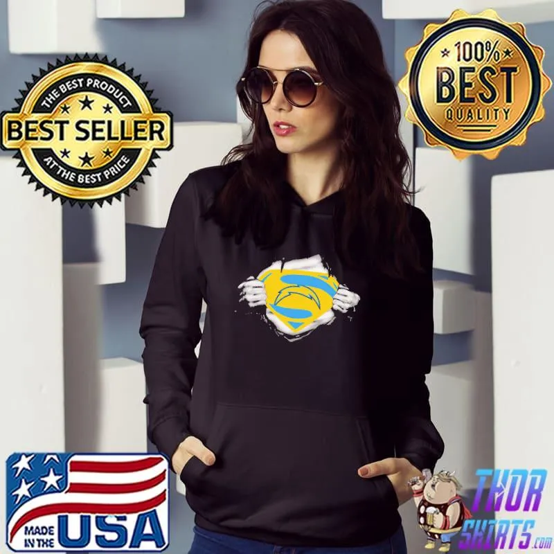 Los Angeles Chargers Super Man T-Shirt Hoodie